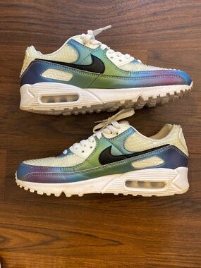 Nike Air Max 90 Bubble Pack Low Top Men’s Sneakers White/Blue/Green CT5066-100